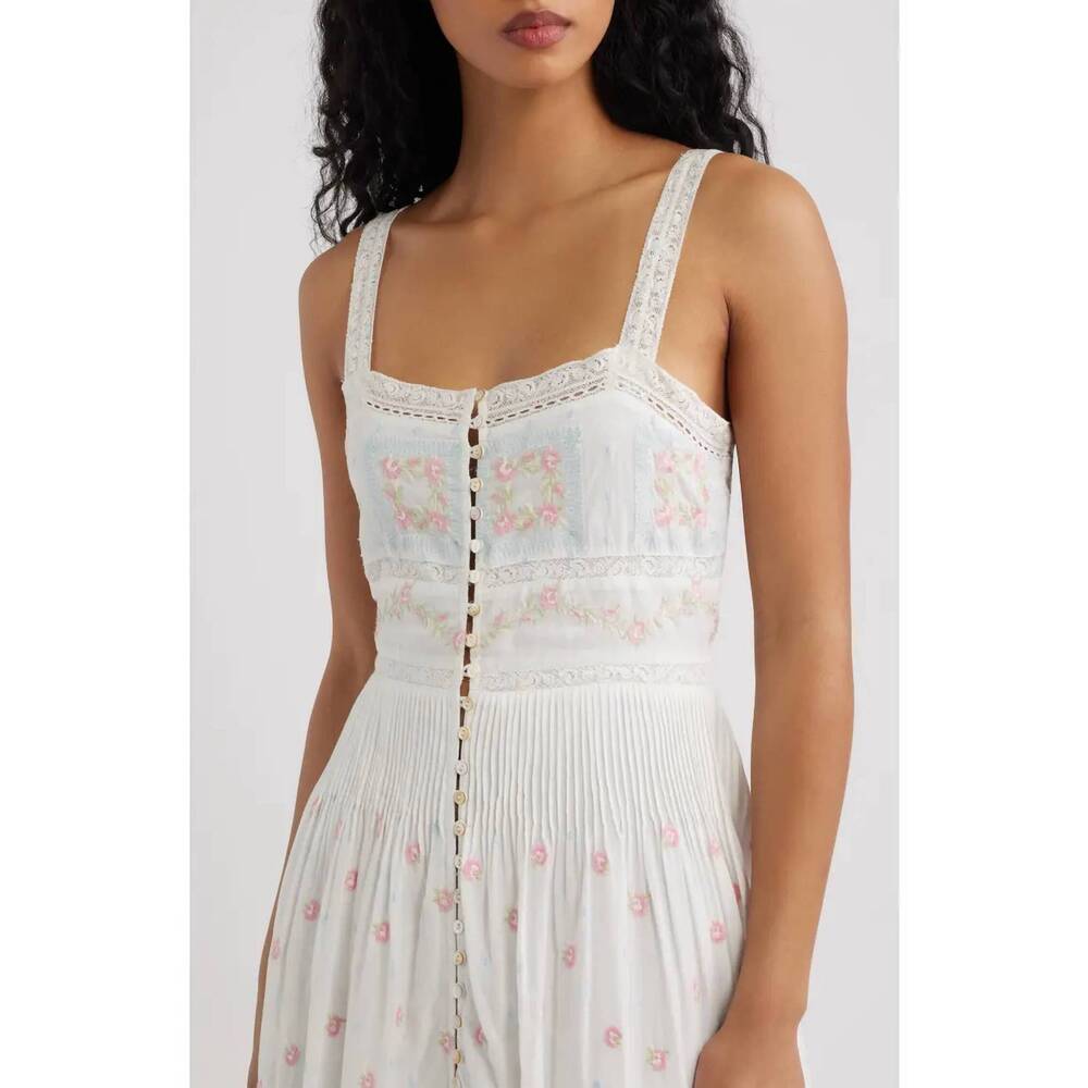 NEW LOVESHACKFANCY cerys maxi dress in optic white - Picture 5 of 5